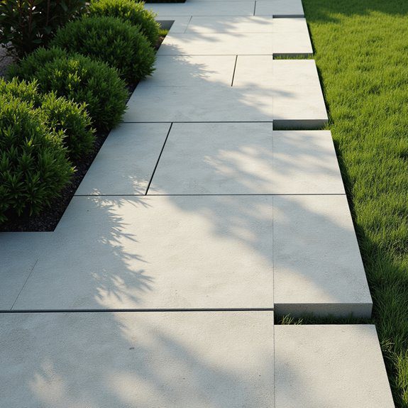 bold geometric walkway designs