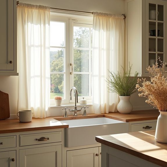 bright cozy rustic kitchen