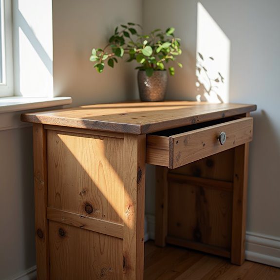 charming space saving rustic desk