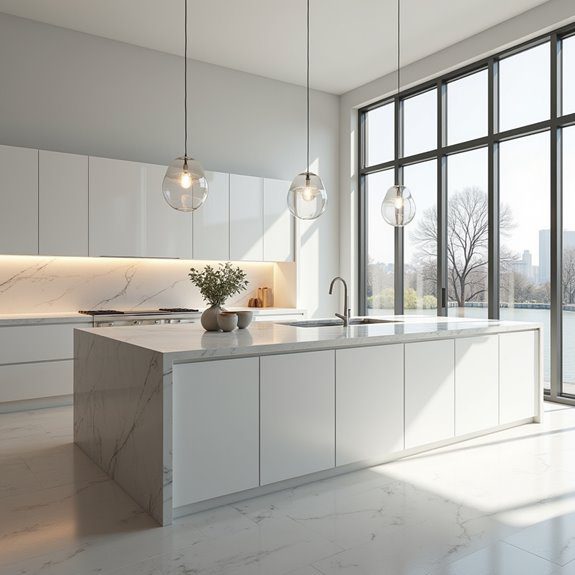 functional white kitchen islands