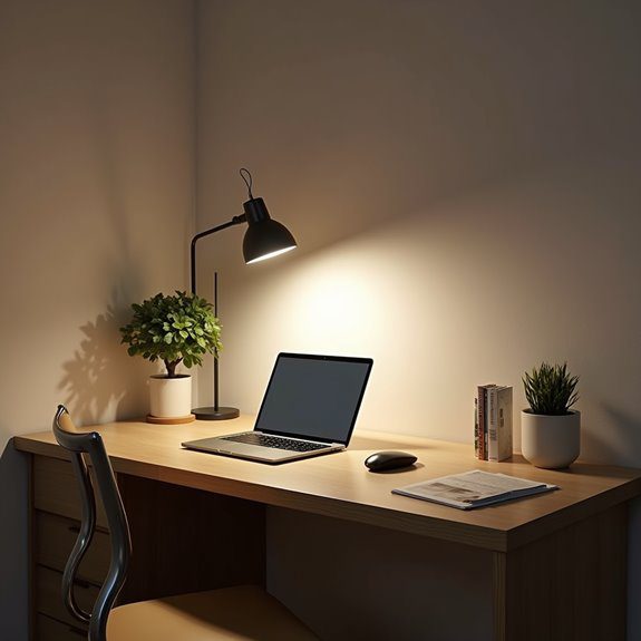 led corner desk convenience