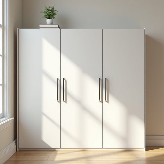 minimalist closed storage cabinets