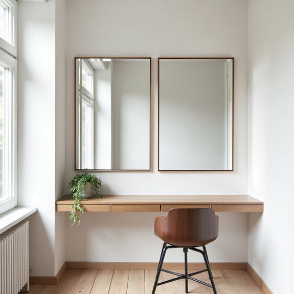 mirrors create spacious illusion