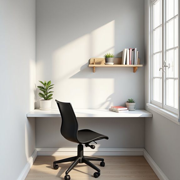 organized tiny office decor