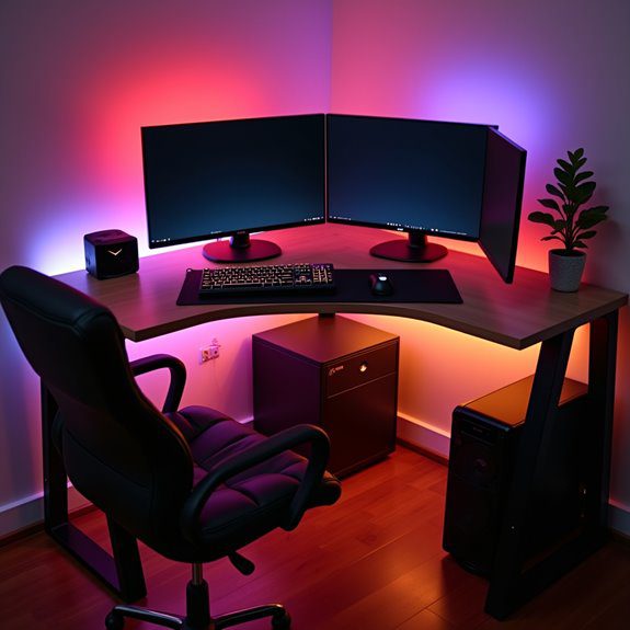 sleek gaming desk solution