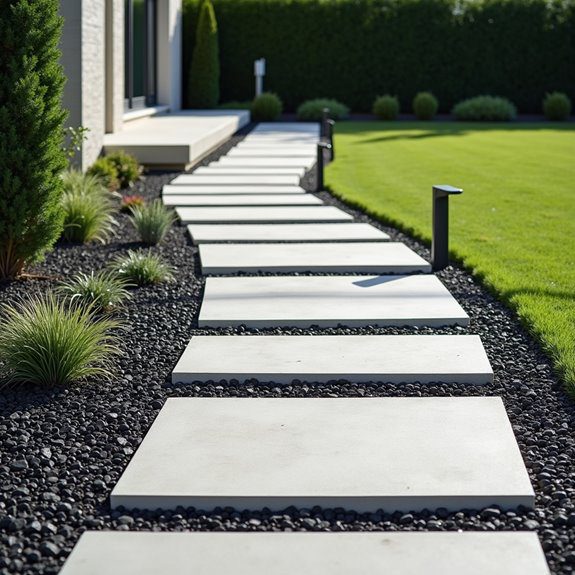 sleek modern walkway design