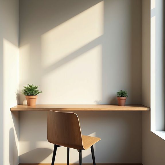 space saving wall mounted desk