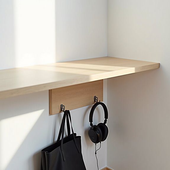 spacious desk with organization