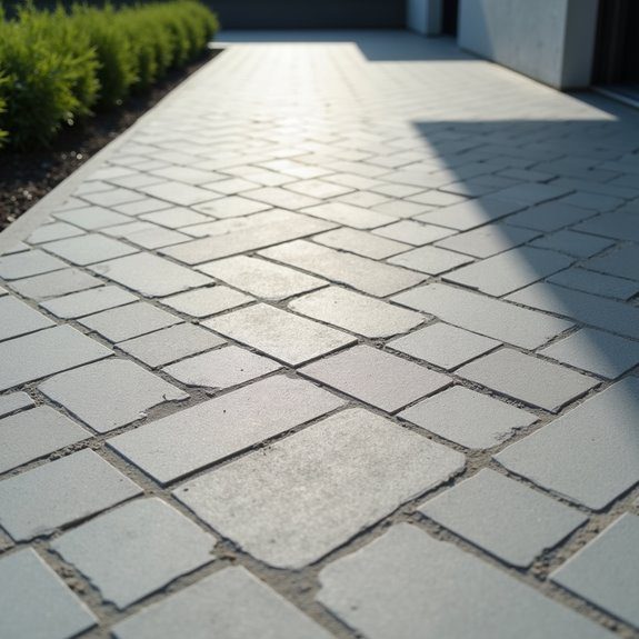stylish durable herringbone walkway