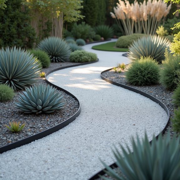 stylish low maintenance gravel walkways