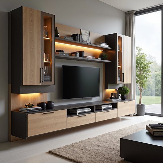 stylish multi functional tv storage