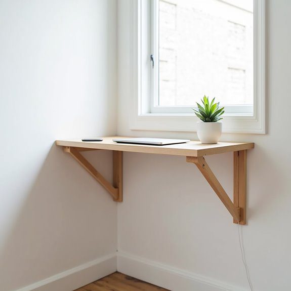 stylish wall mounted corner desk