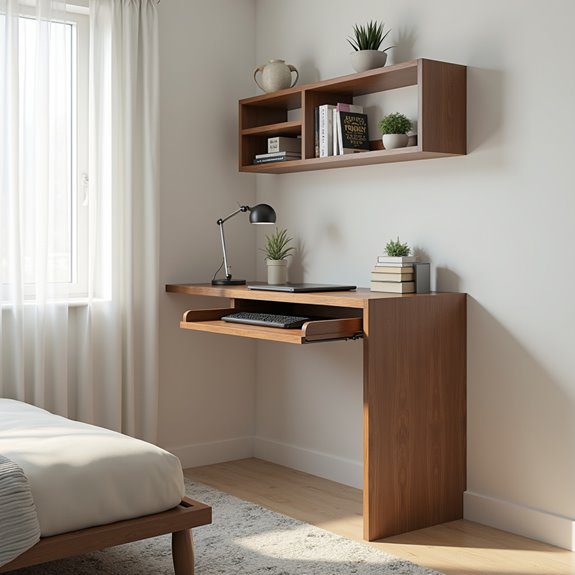 vibrant space saving corner desk