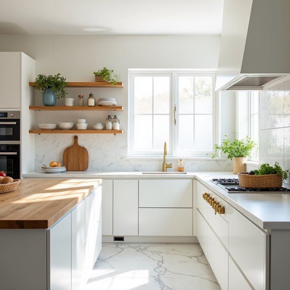 warmth for white kitchens
