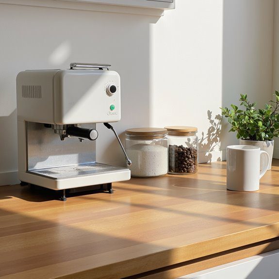 efficiently organized coffee station