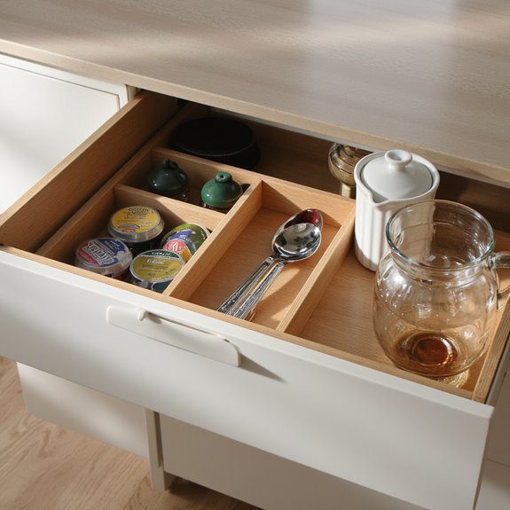 organized coffee supply drawer