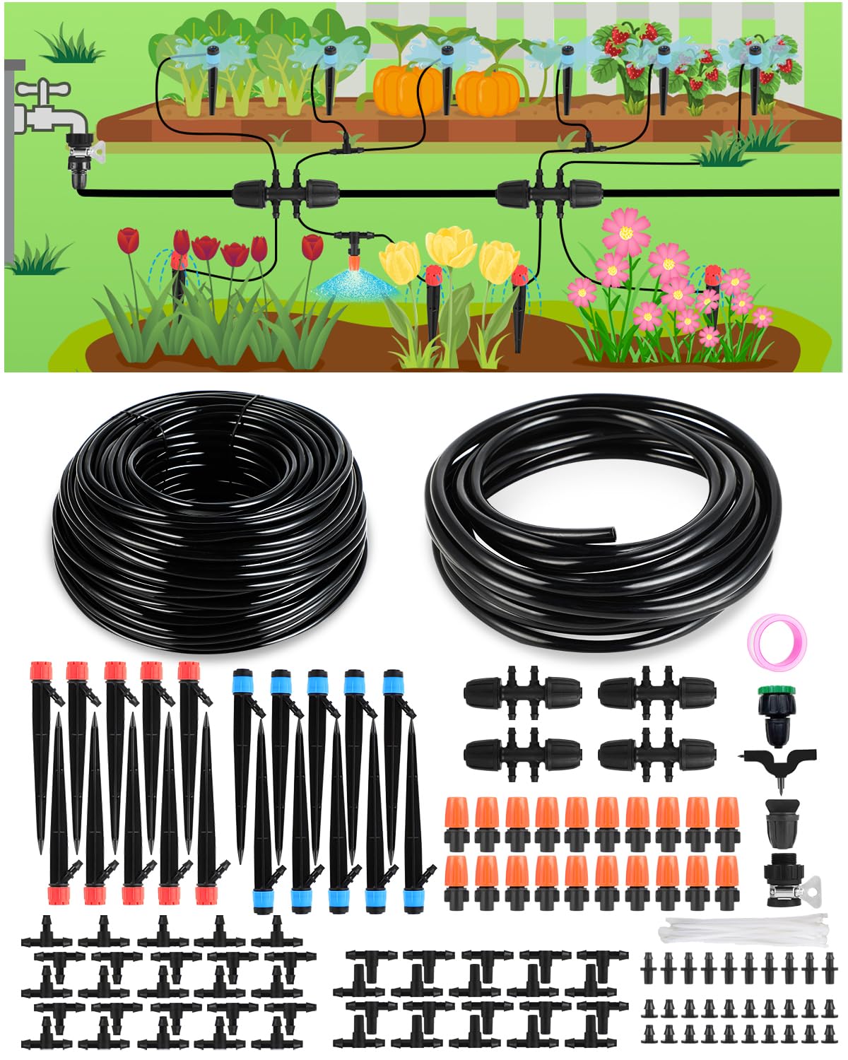 Drip Irrigation System for Watering Garden