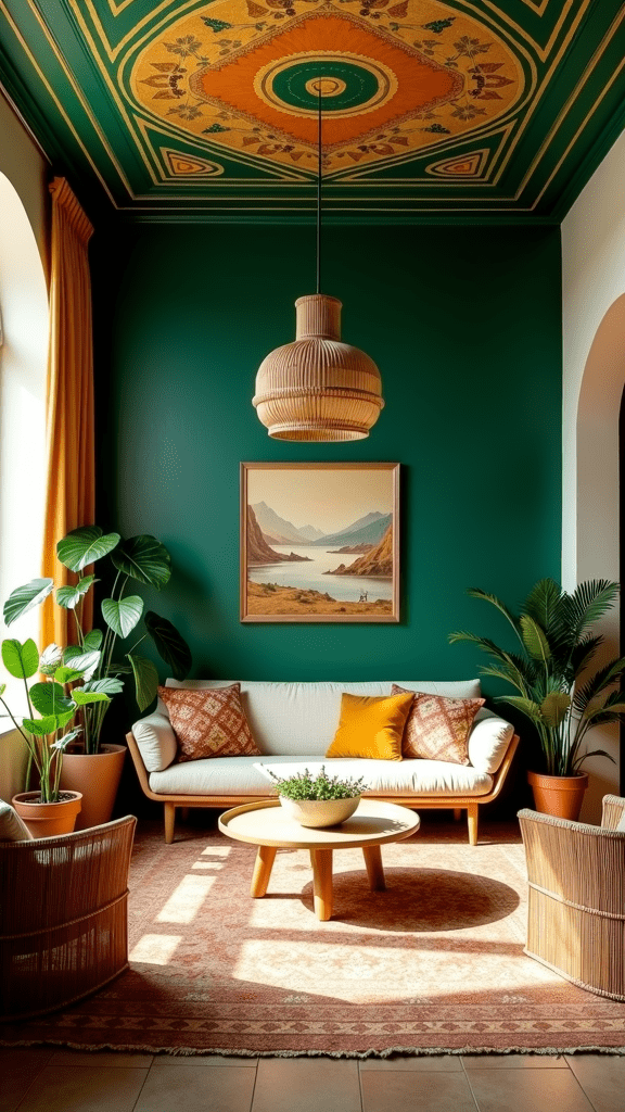 Paint the ceiling for depth