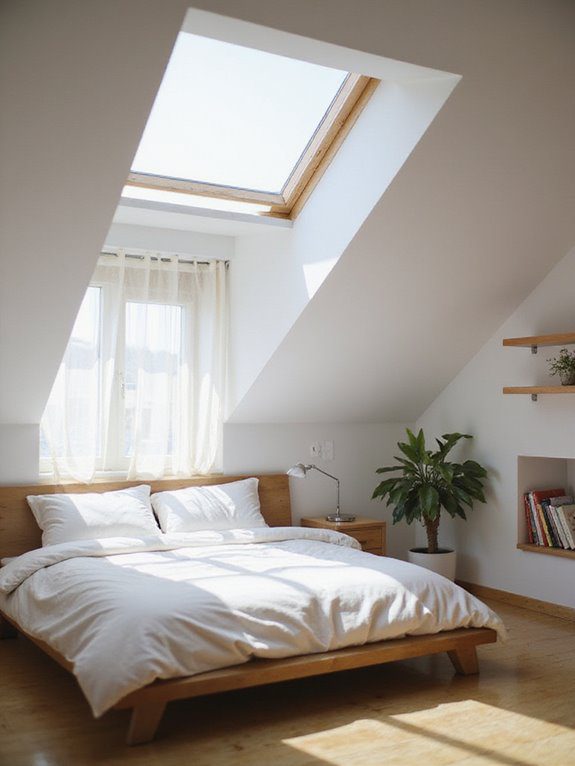airy light filled loft bedroom