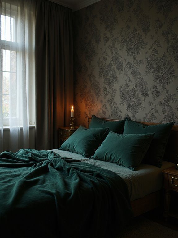 artistic wallpaper enhances ambiance
