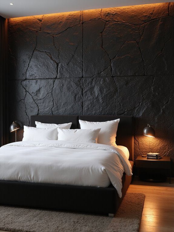 bold black stone accent