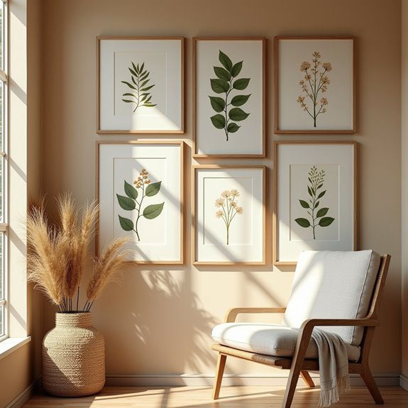 botanical print wall decor
