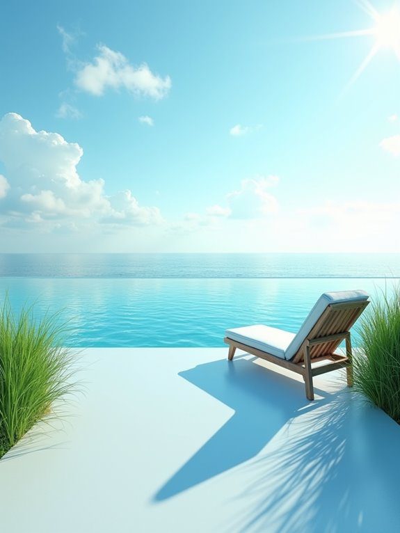 coastal blue serene atmosphere