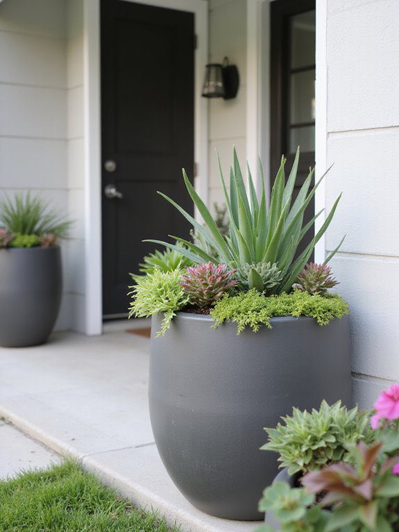 colorful containers for entryway