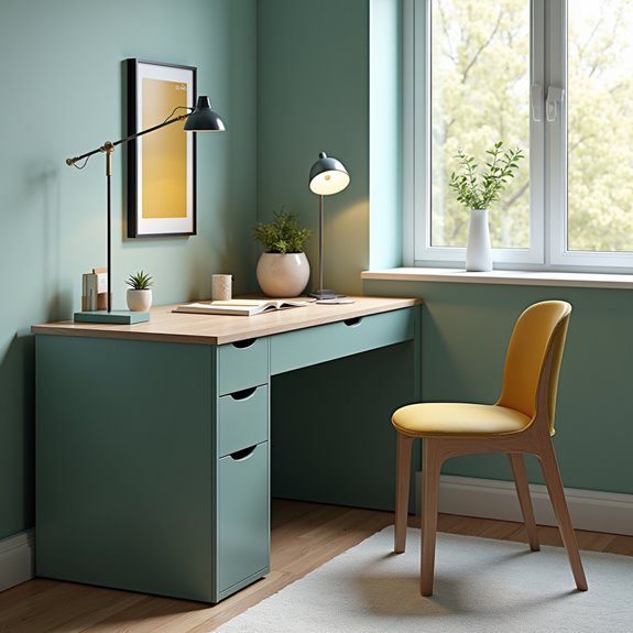 colorful ergonomic corner desk