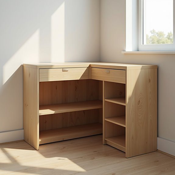 corner desk with storage