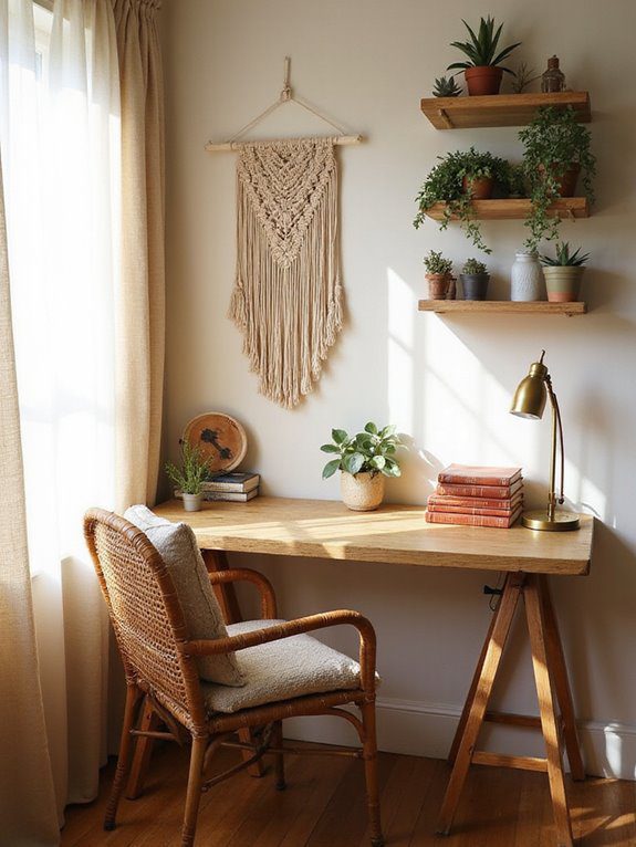 cozy bohemian study nook
