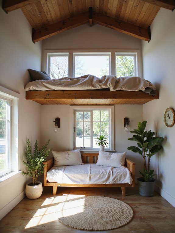 cozy functional loft bed