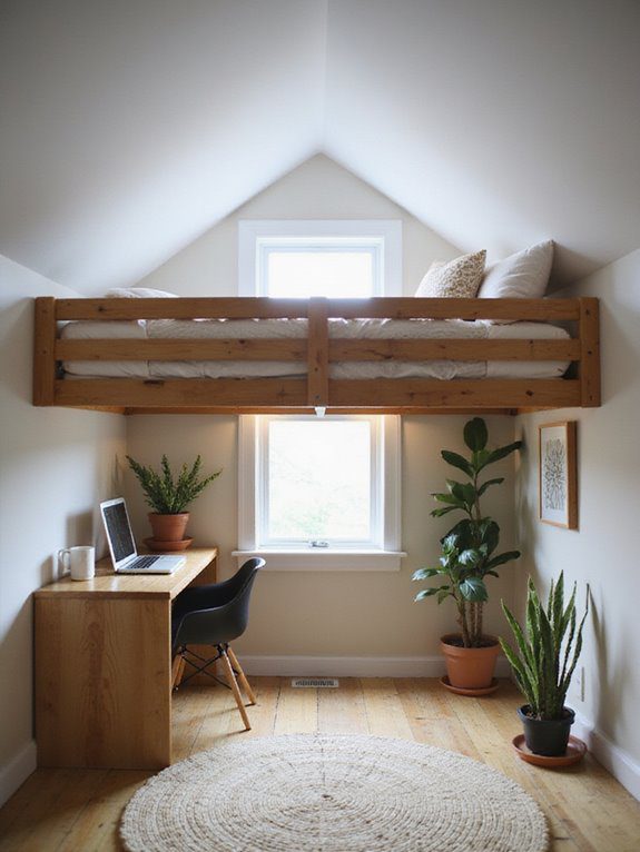 cozy multifunctional loft bedroom