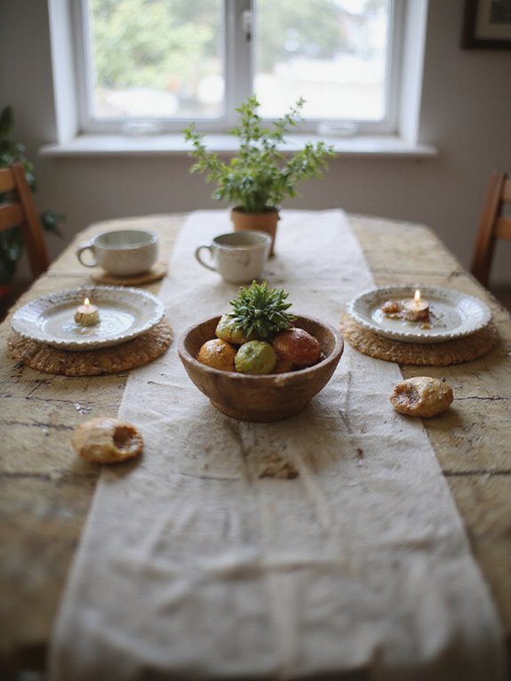 cozy rustic kitchen setup
