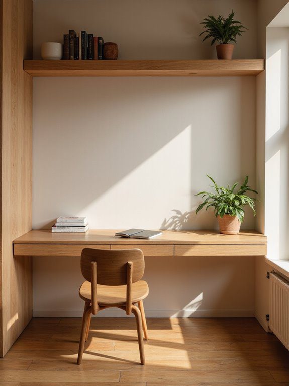 cozy wooden study corner