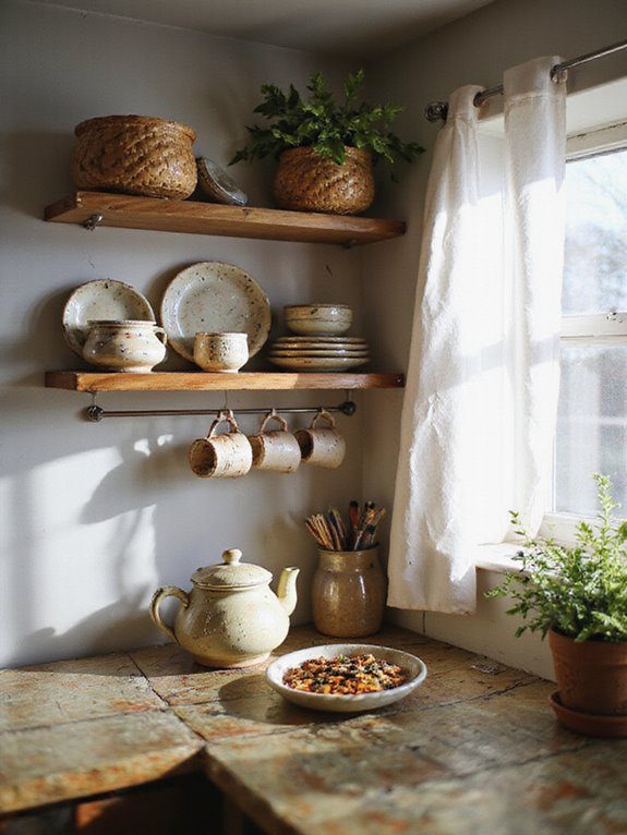 creative open shelving design