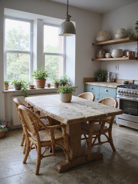 eclectic mix of furniture