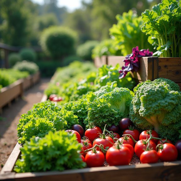 efficient tiered vegetable gardening