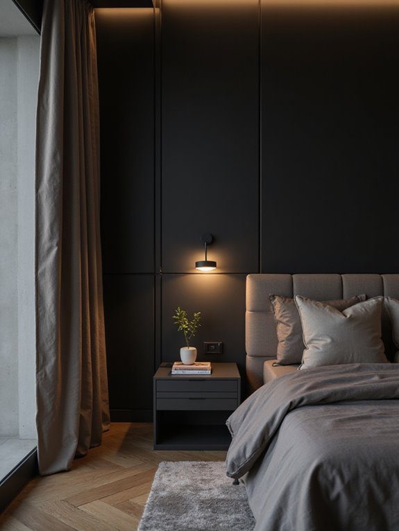 enhance black walls with lighting