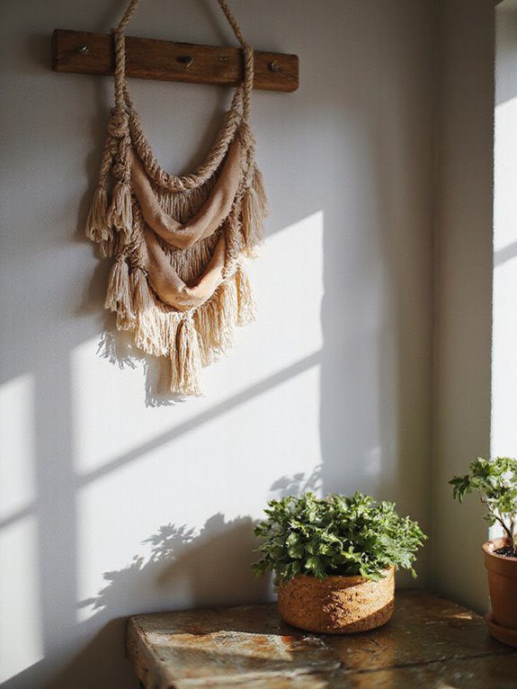 macram and textile accents