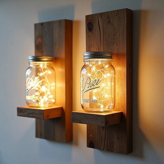 mason jar wall sconces