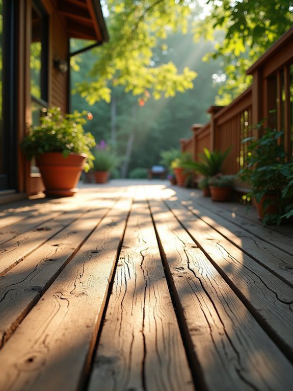 natural wood deck charm