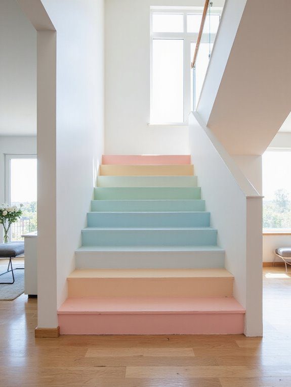 painted stair risers transform foyers