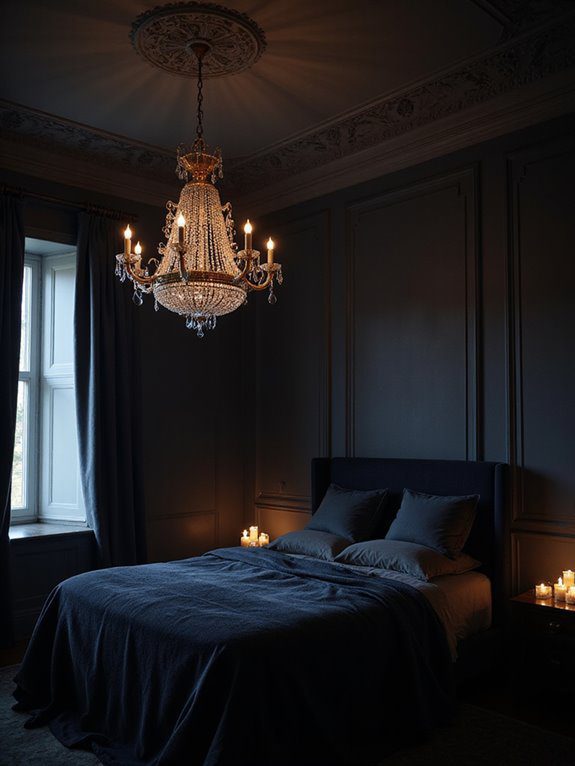 romantic ambiance with chandeliers