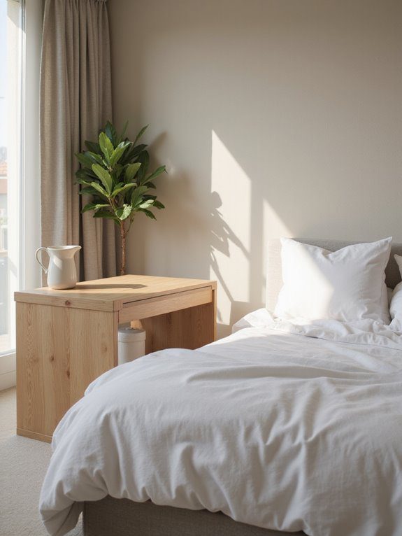serene neutral workspace retreat