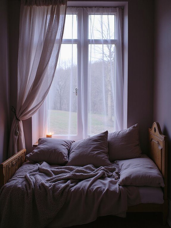 sheer curtains create romance