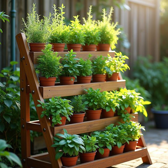 stacked herb garden solution