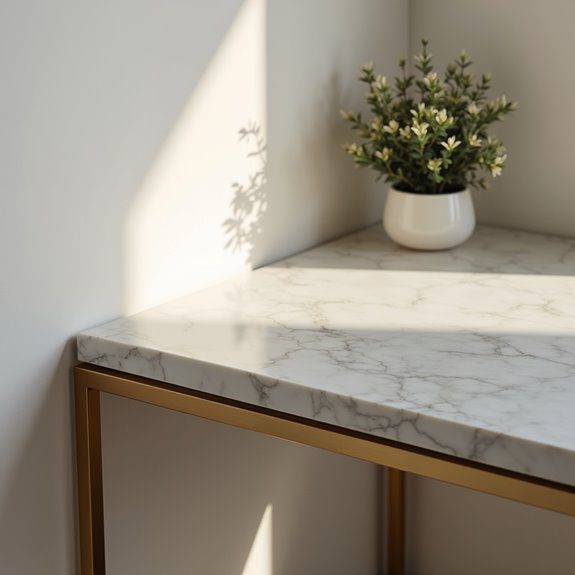 stylish marble l shaped desk
