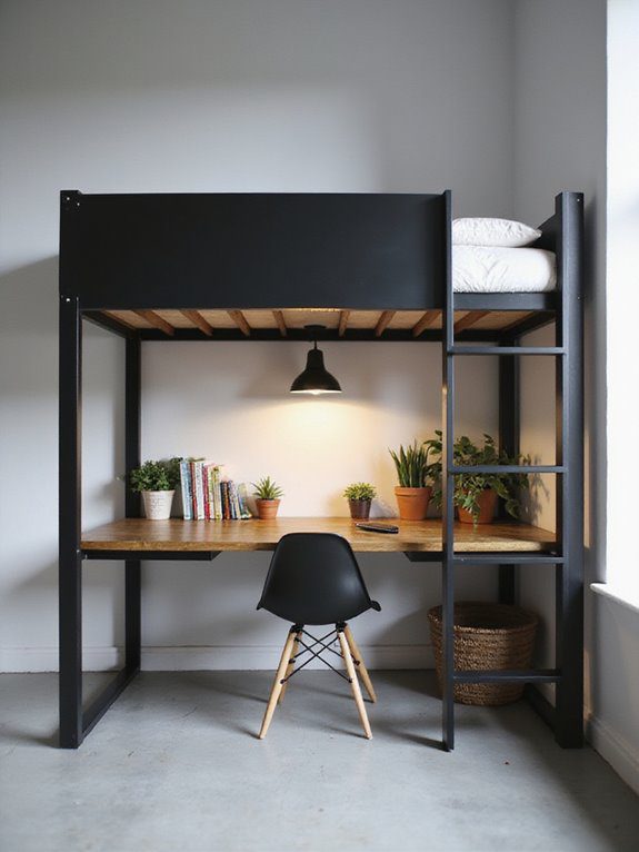 stylish space saving loft bed