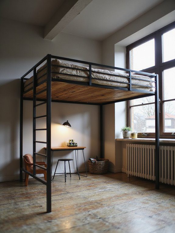 stylish space saving loft bed